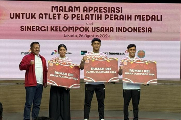 Atlet RI Peraih Medali Olimpiade 2024 Mendapatkan Bonus Rumah Tipe 36